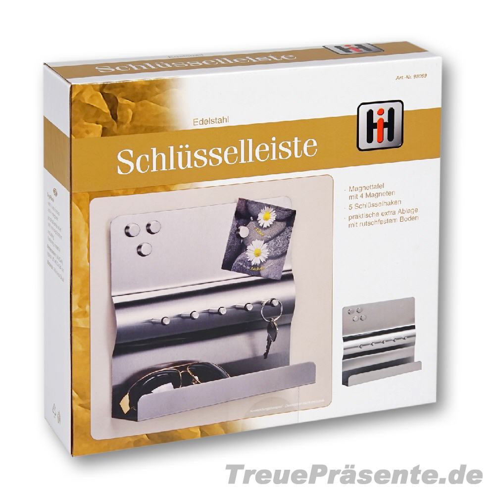 Edelstahl-Schlüsselbrett mit Magnet