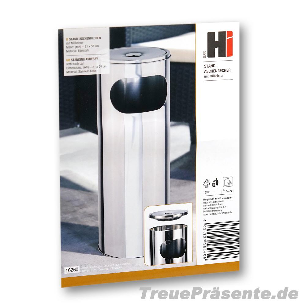 Standaschenbecher mit Abfalleimer