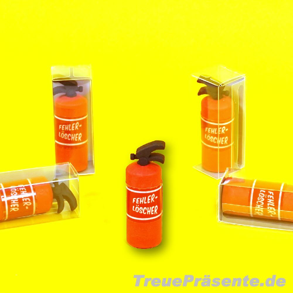 Radiergummi Feuerlöscher - Fehlerlöscher