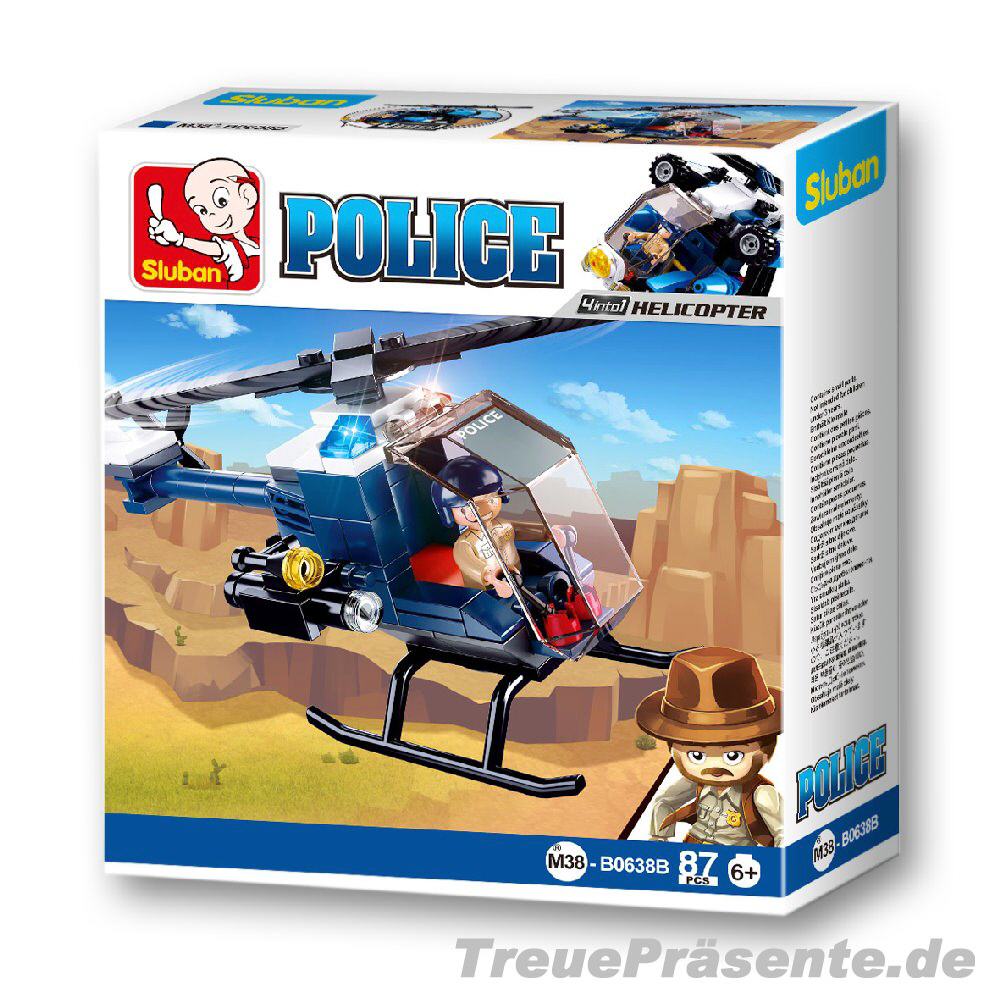 Steckbaukasten Polizei Helikopter