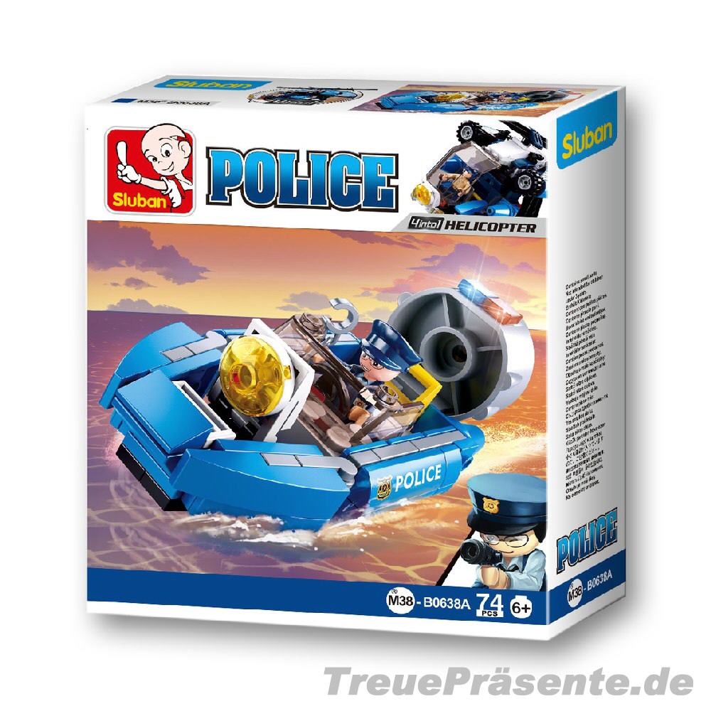 Steckbaukasten Polizei Luftkissenboot
