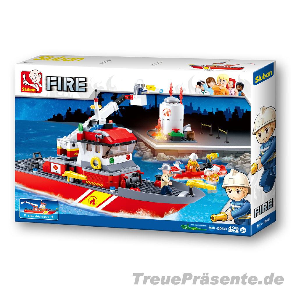 Steckbaukasten Feuerwehr-Boot
