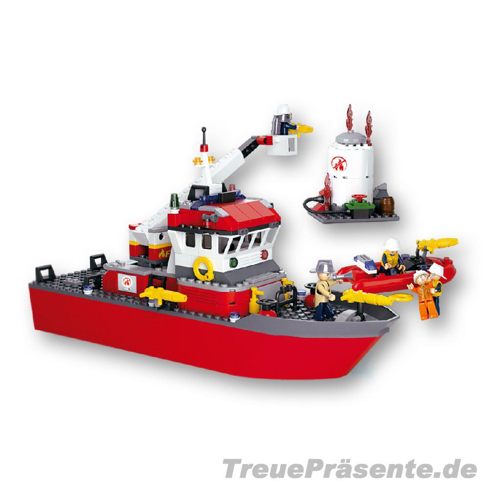 Löschboot Feuerwehr Steckbaukasten