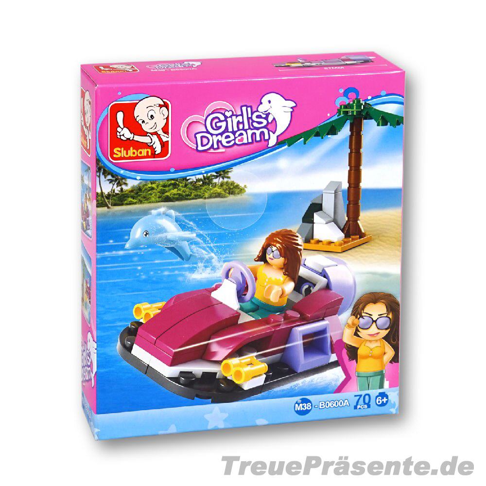 Steckbausteinkasten Mädchen Luftkissenboot