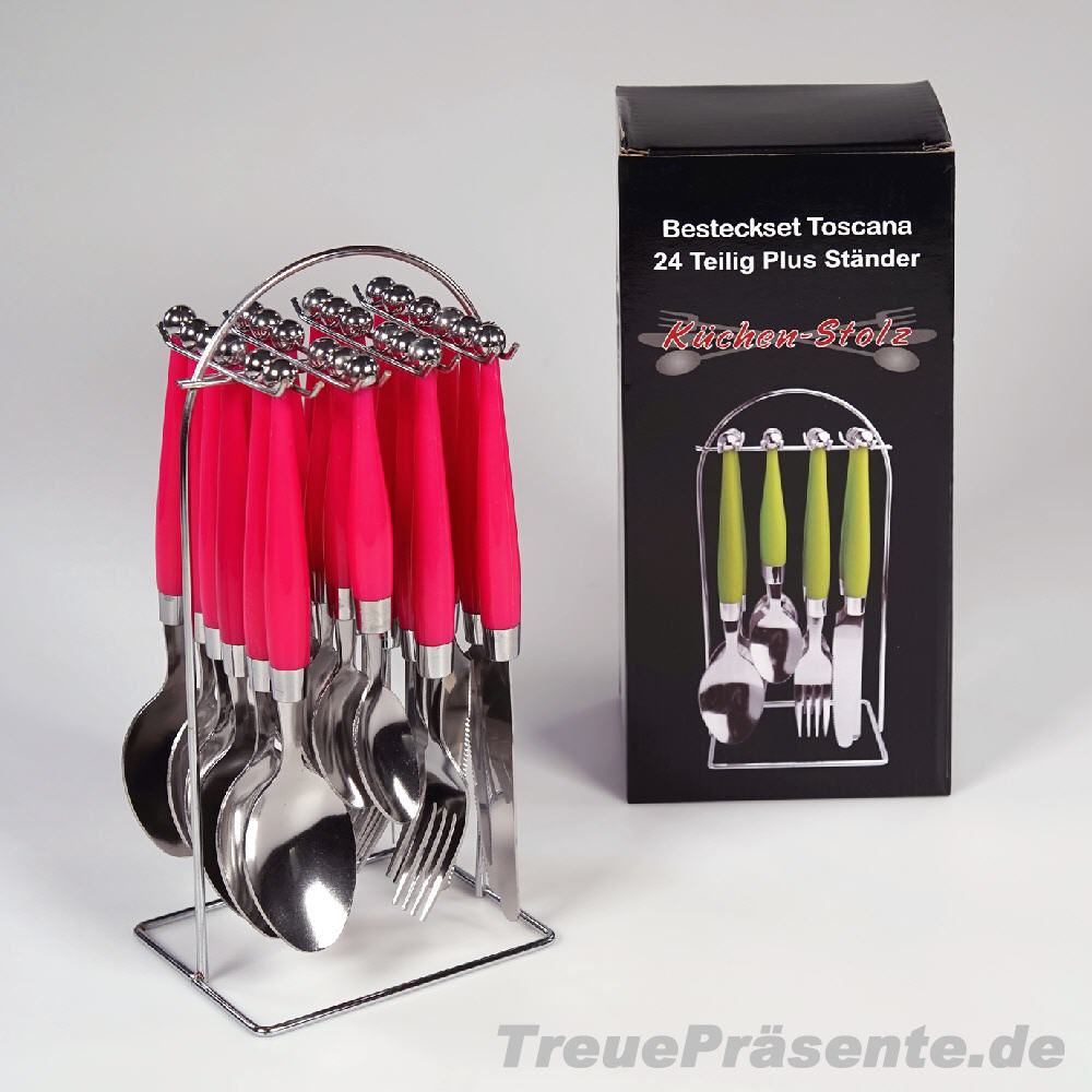 Besteckset mit Aufsteller
