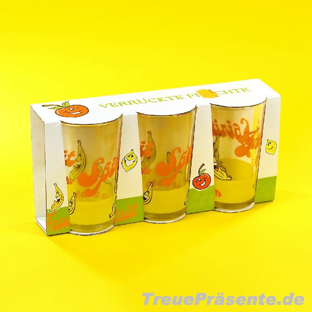 Limonadengläser 3er-Set Früchte
