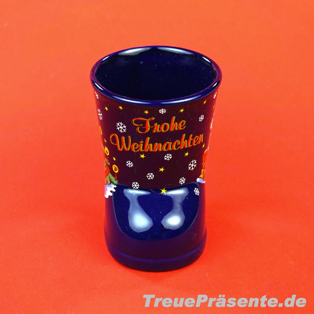 Glühwein-Stiefel blau mit Henkel