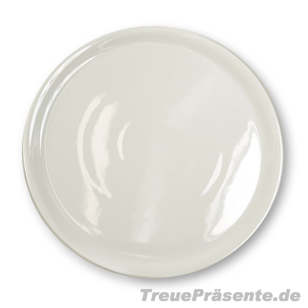 TreuePräsent Pizza-Teller 31 cm weiß