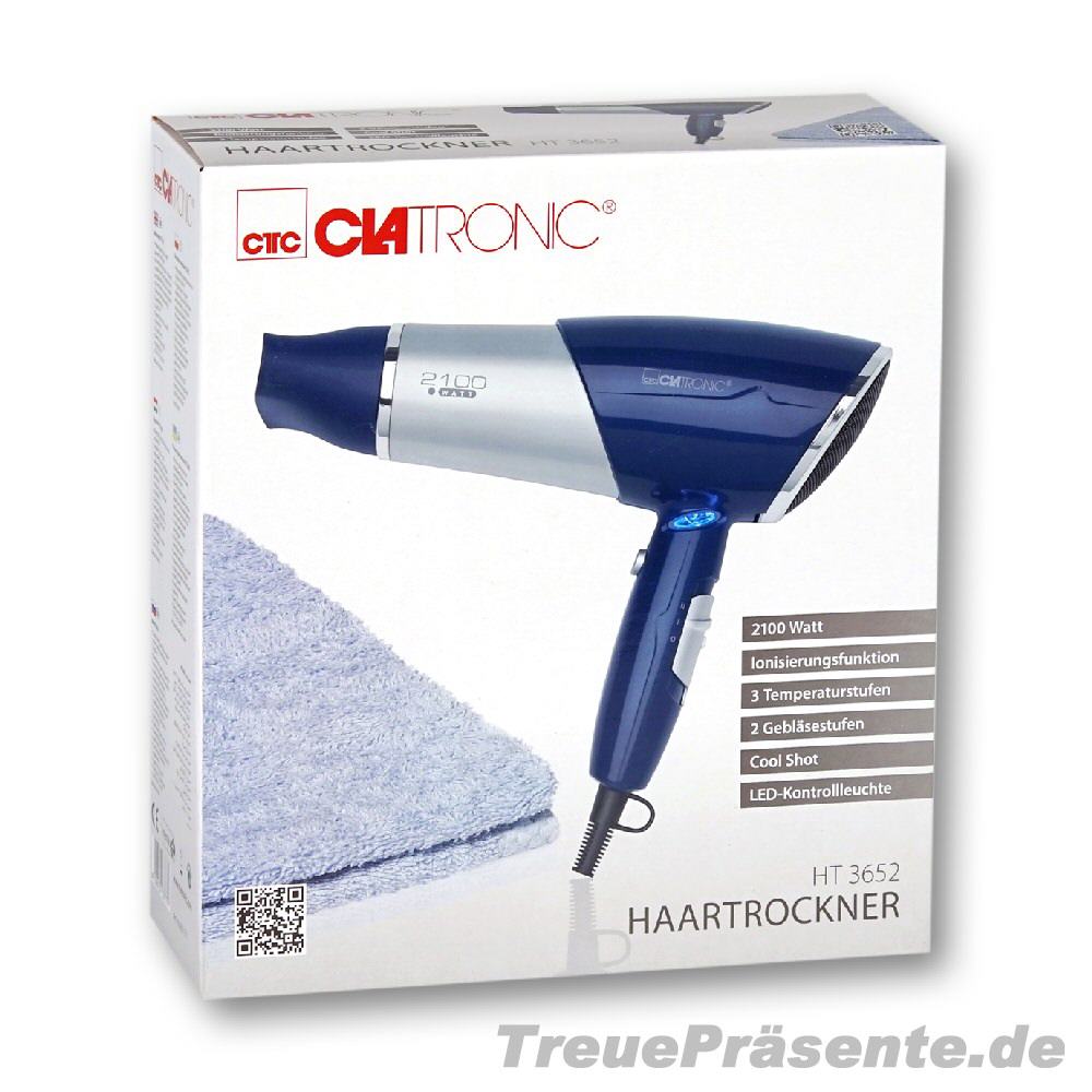Blauer Haartrockner