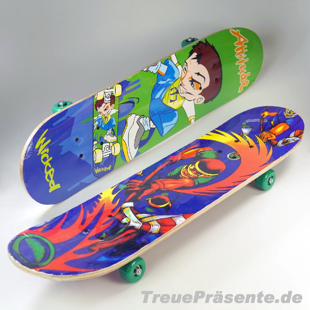 Skateboard in pfiffigem Design