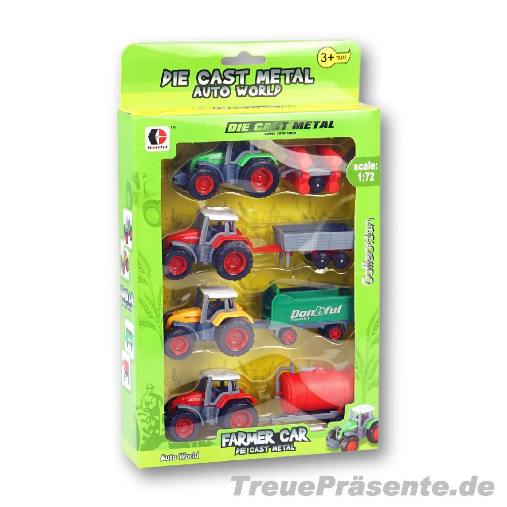 Spielzeug-Traktoren 4er-Set