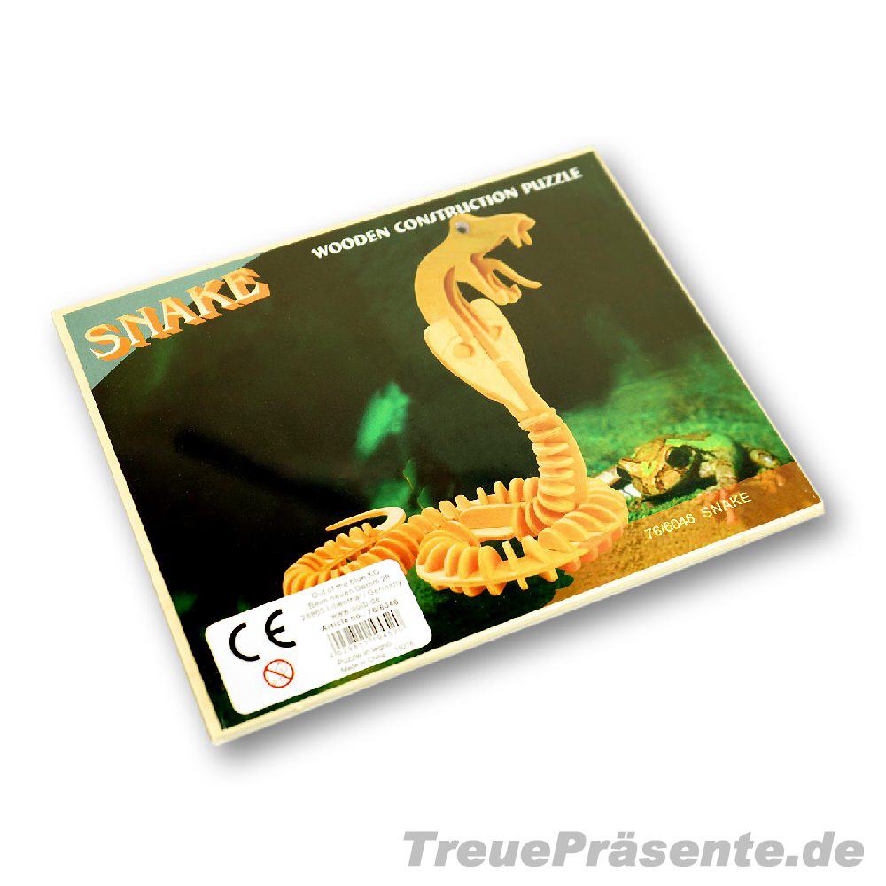 TreuePräsent Holzpuzzle Schlange