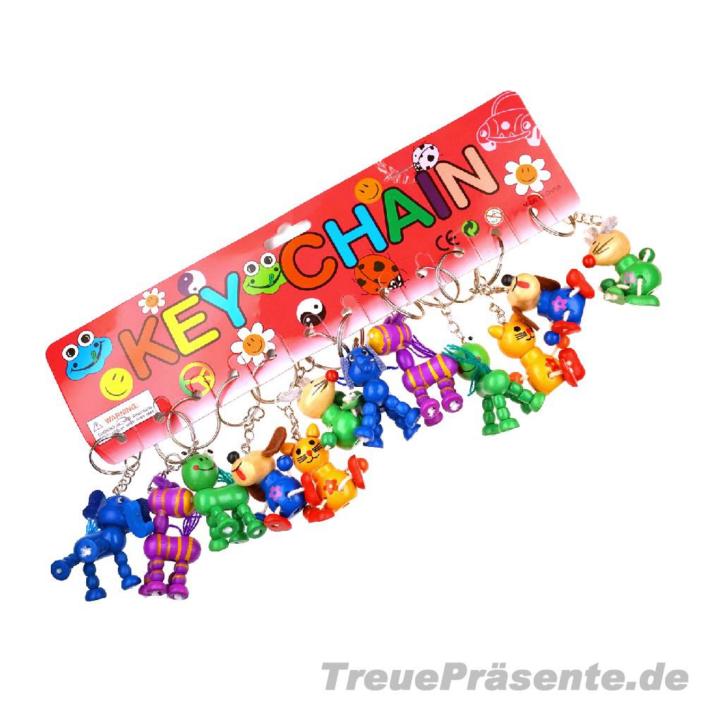Schlüsselanhänger Holztiere