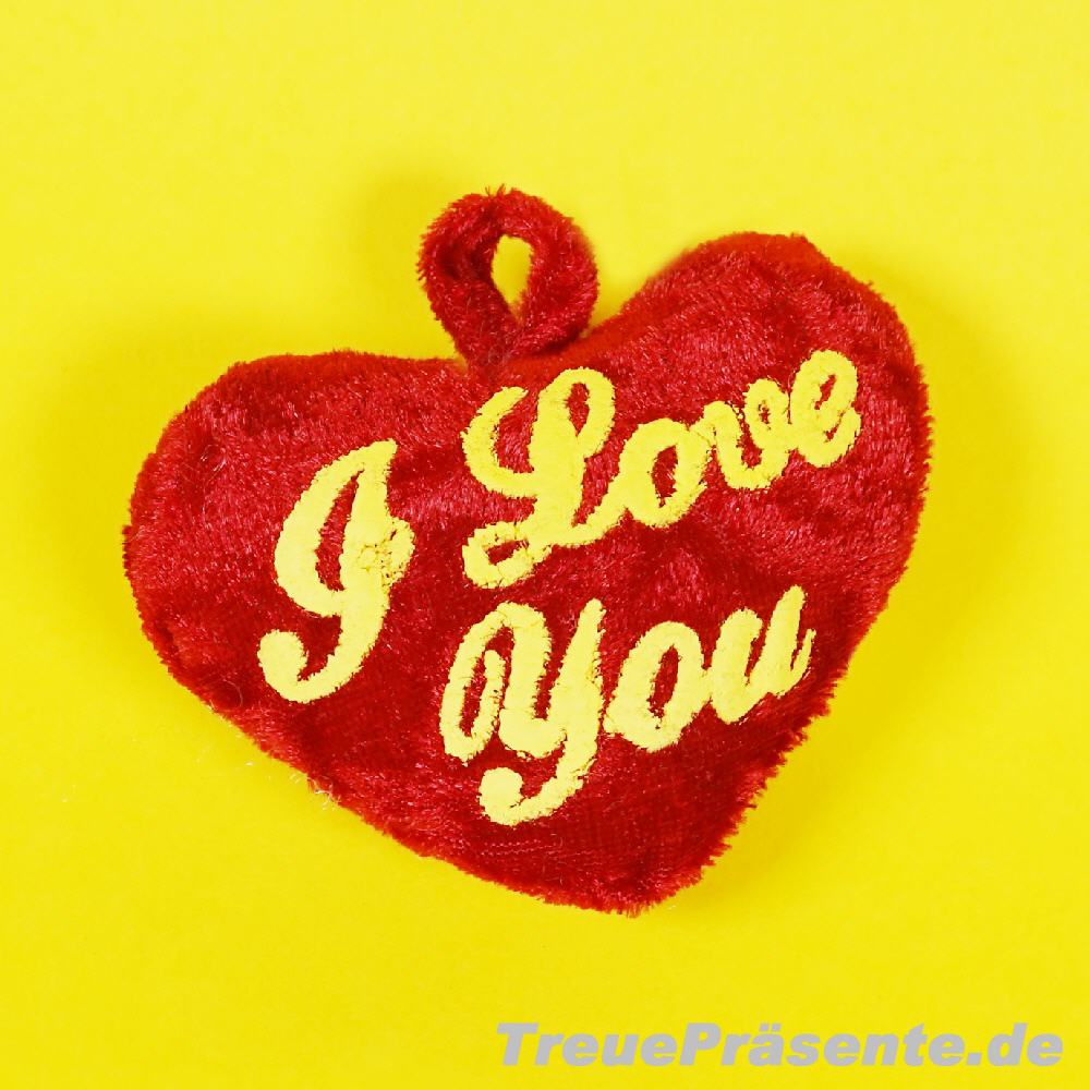 Plüsch-Herz I Love You