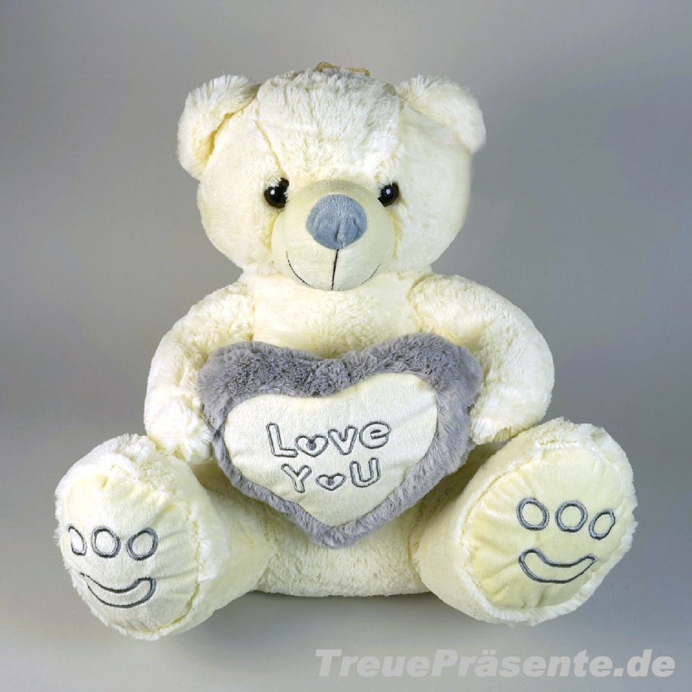 TreuePräsent Softplüschbär I love You 45 cm