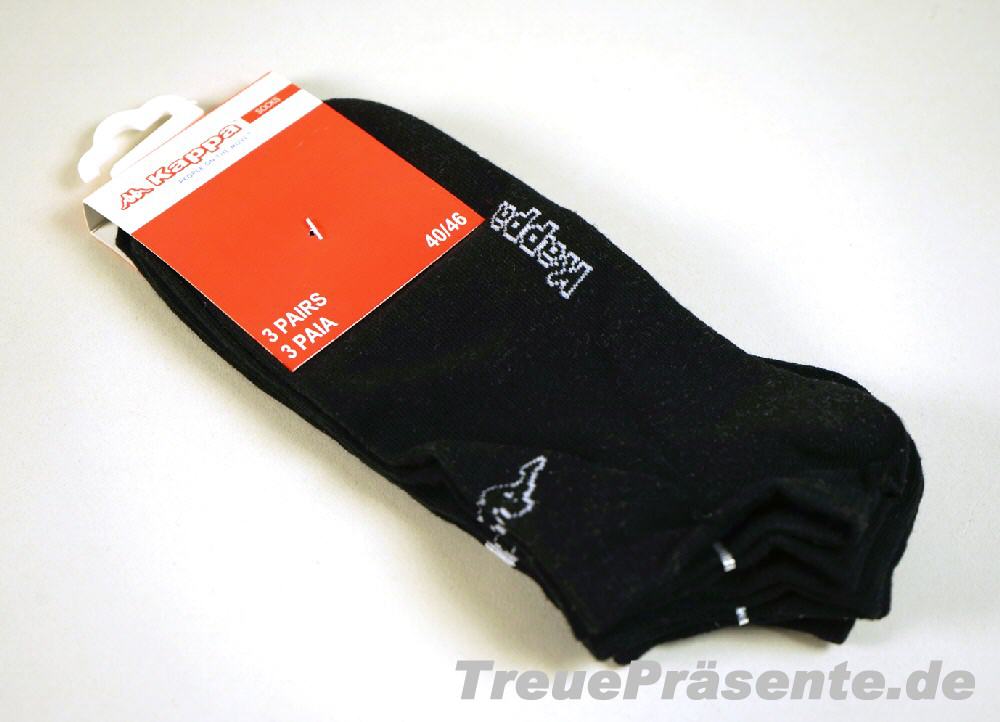TreuePräsent Sniker Socken schwarz
