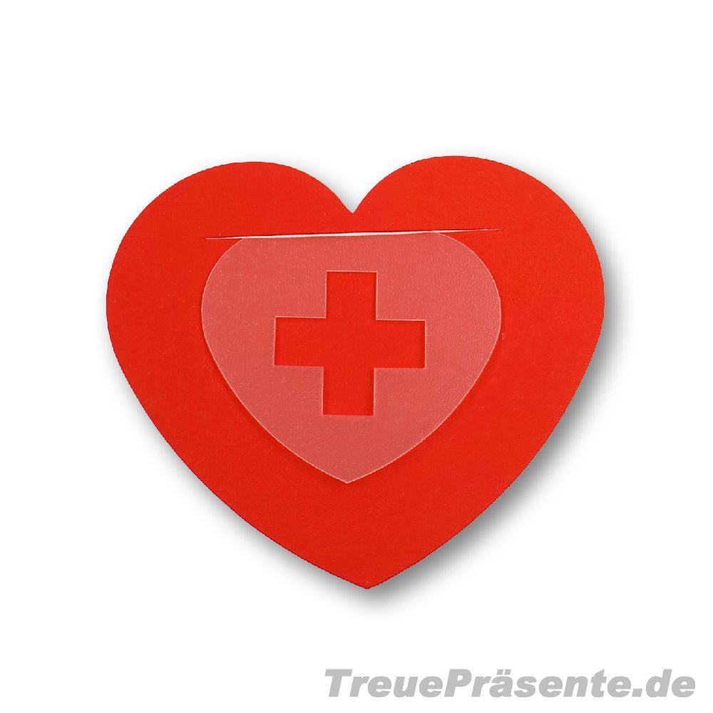 Lesezeichen Herz mit Kreuz