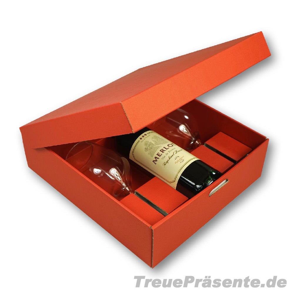 Geschenkset Rotwein mit Gläsern