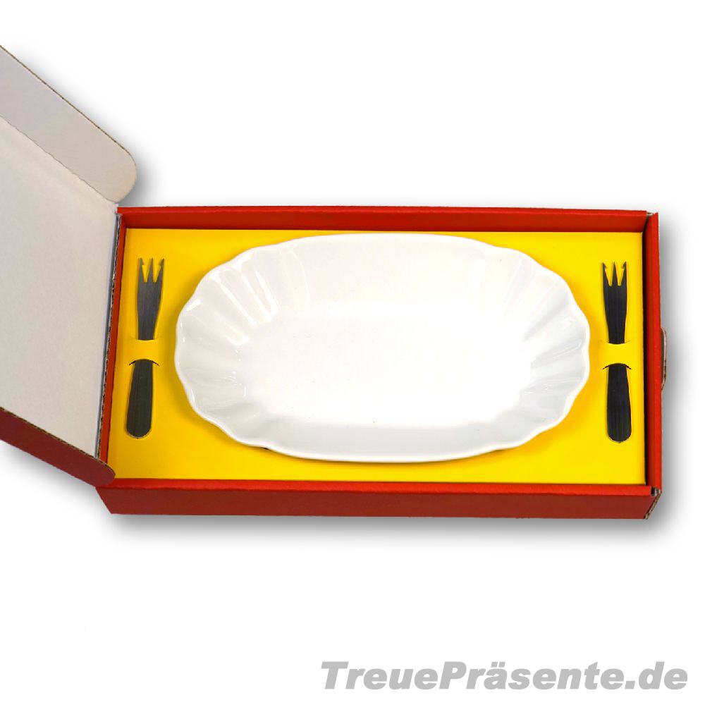 Geschenk-Set Pommesschale mit zwei Pommesgabeln