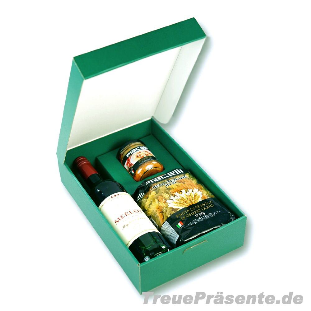 Geschenkset Wein mit Nudeln und Pesto