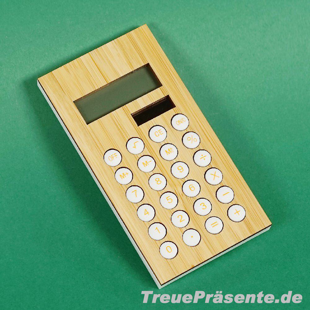 Bambus-Taschenrechner Solar 8stellig
