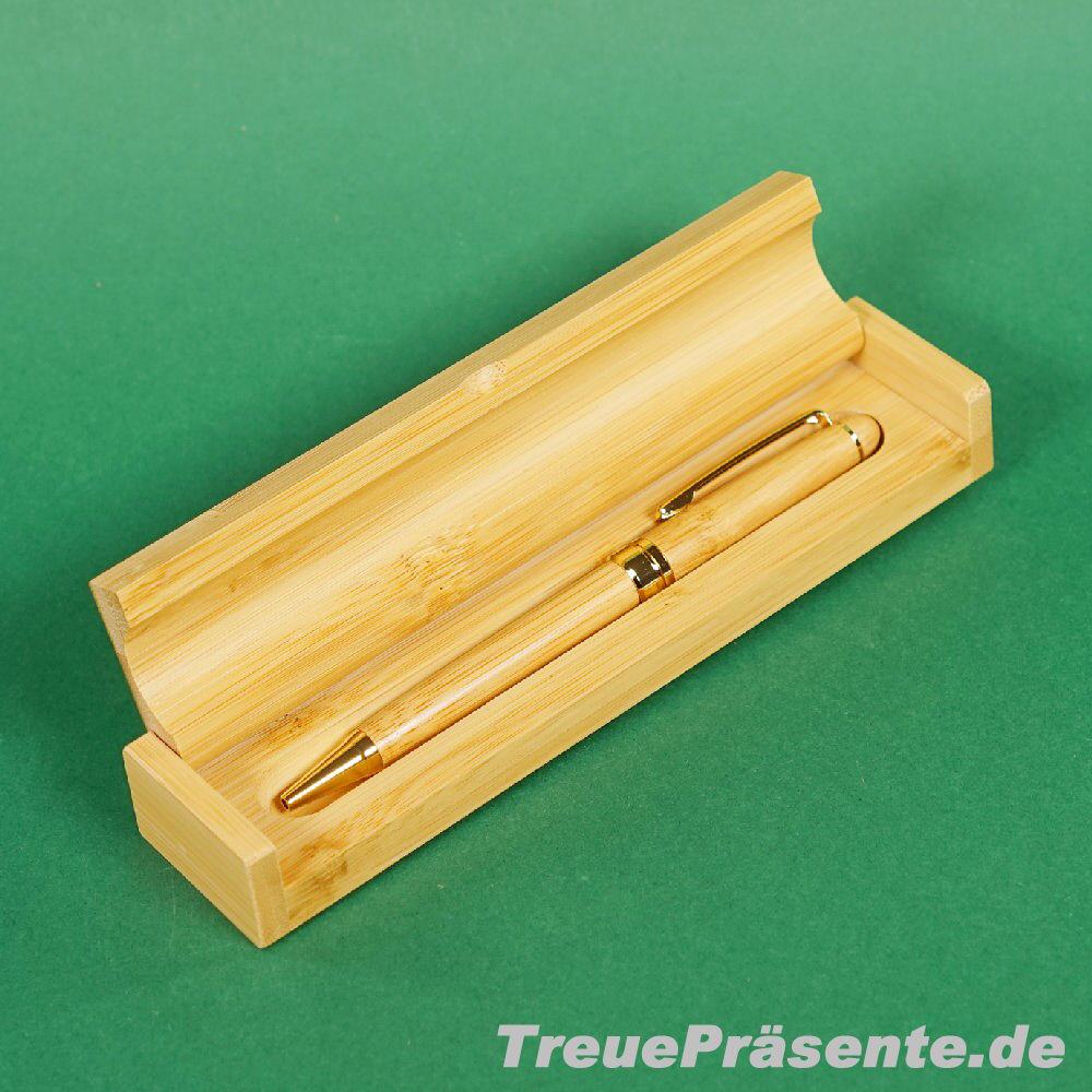 Bambus-Drehkugelschreiber in Box