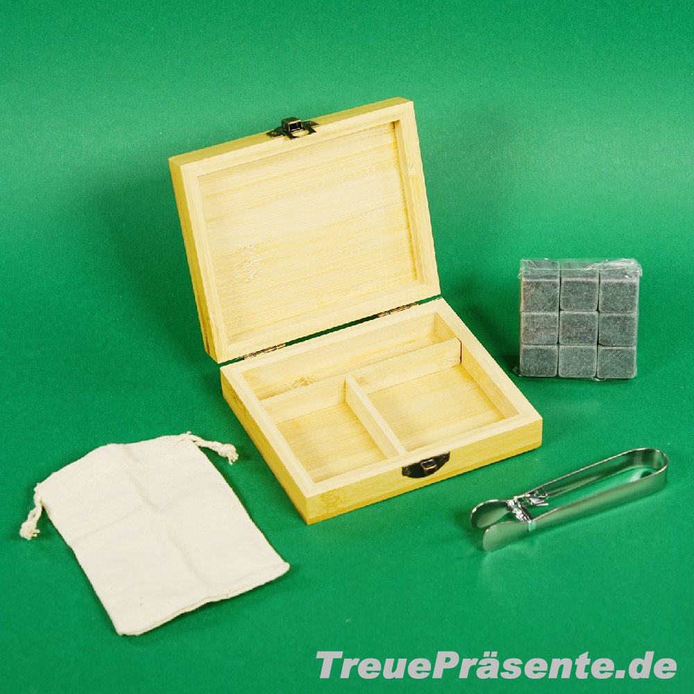 Eiswürfel-Set in Bambus-Box