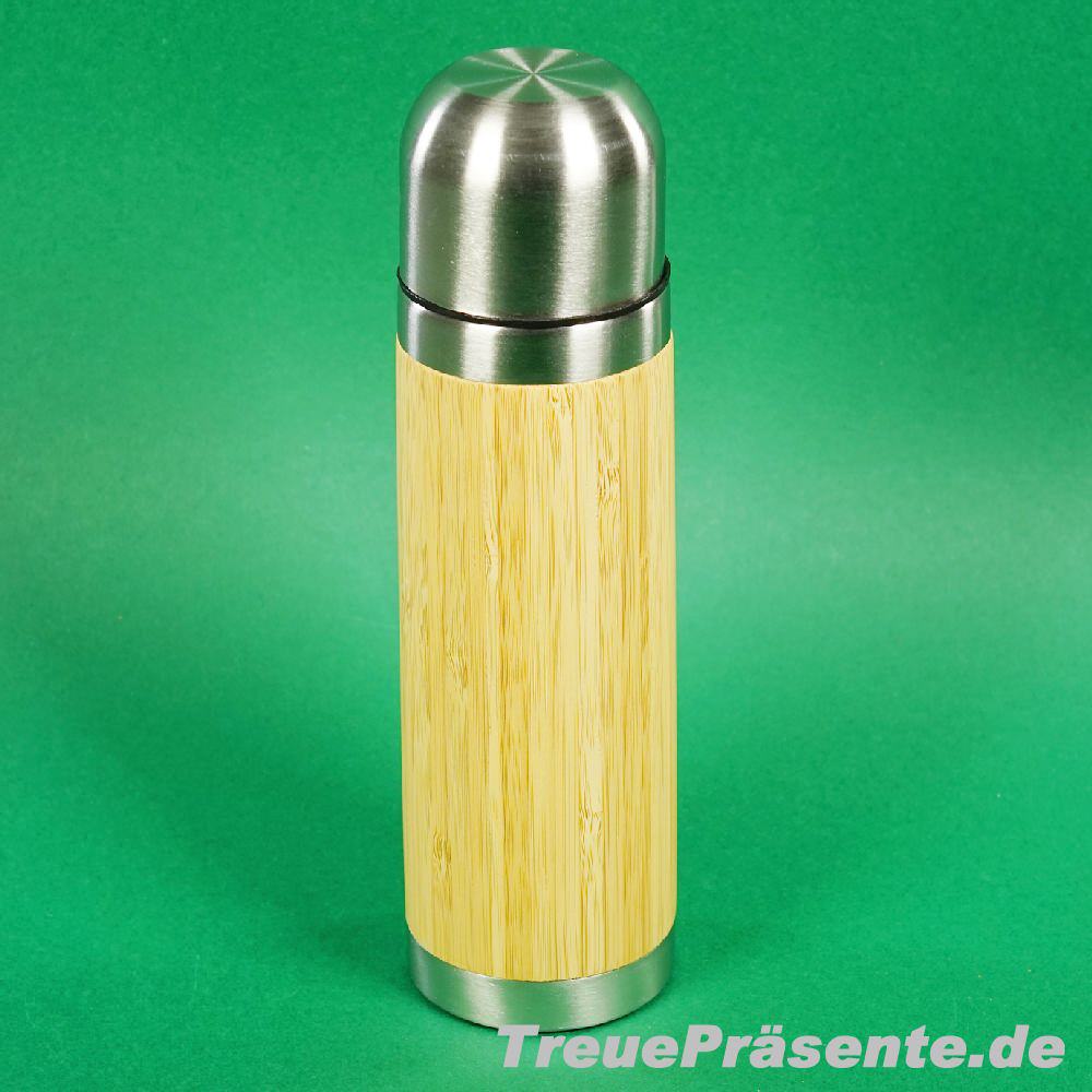 Isolierkanne mit Bambusmantel 450 ml