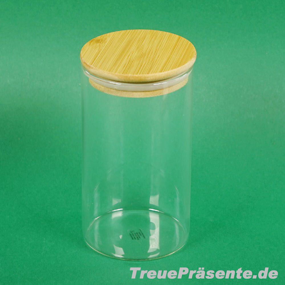 Glas-Vorratsdose mit Bambusdeckel 700 ml