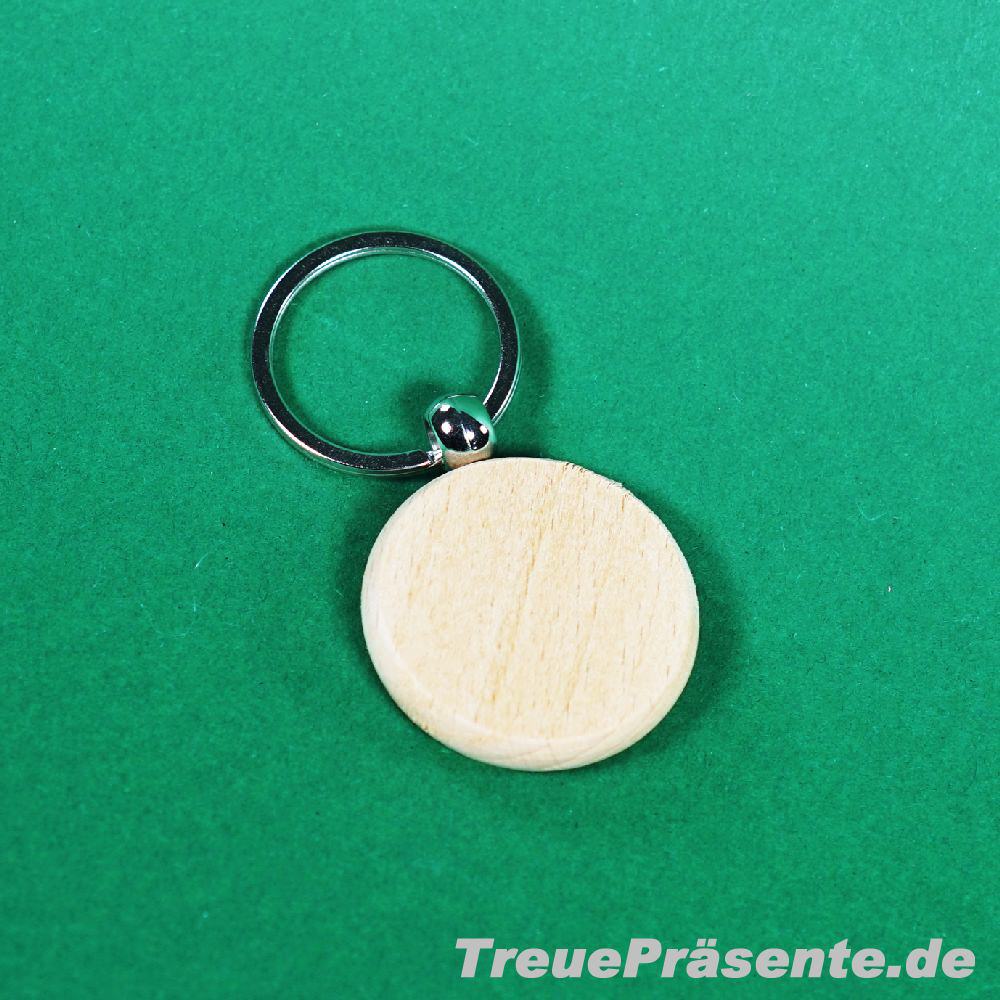 Holz-Schlüsselanhänger rund