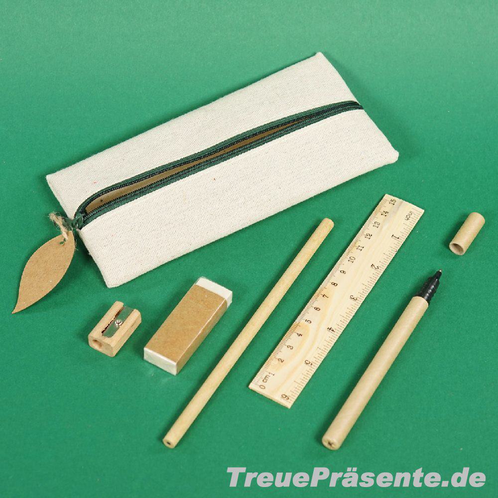 Holz-Schreibset im Mäppchen