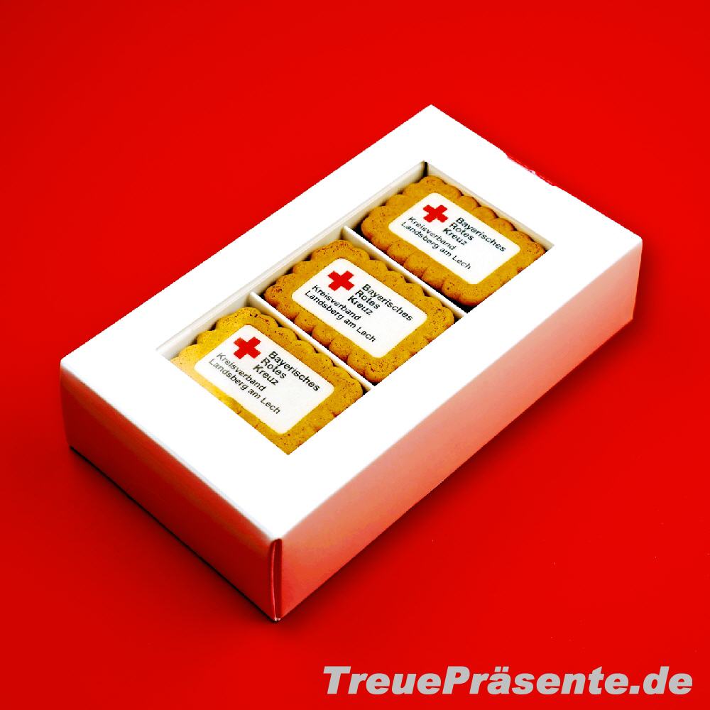Logo-Kekse 3er-Set in Geschenkverpackung