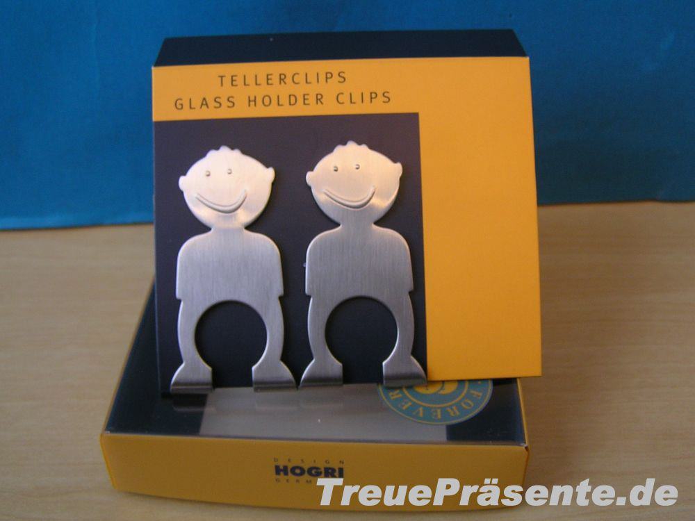 Design-Tellerclips für Gläser