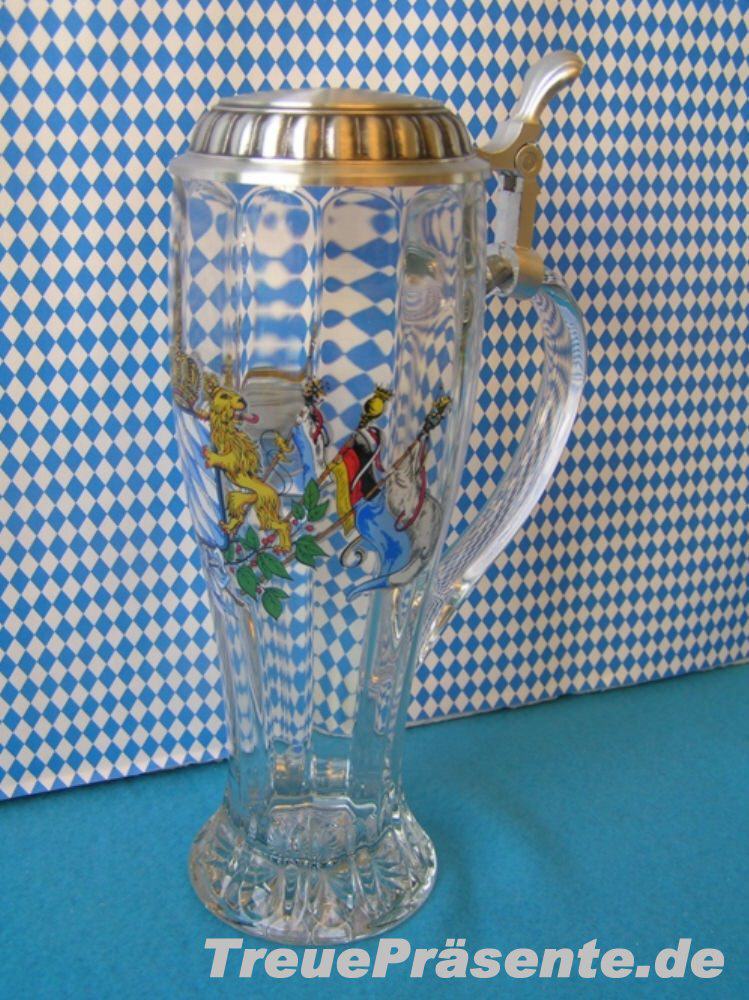 Weizenbierglas Bayern mit Deckel