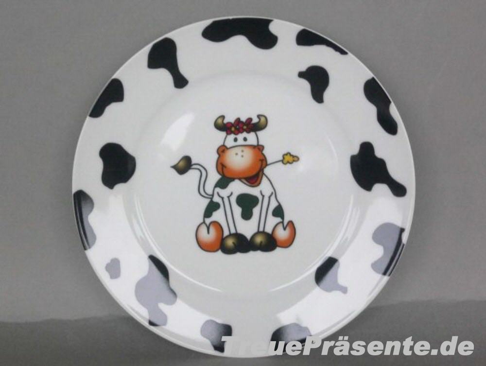 Dessertteller Kuhmotiv