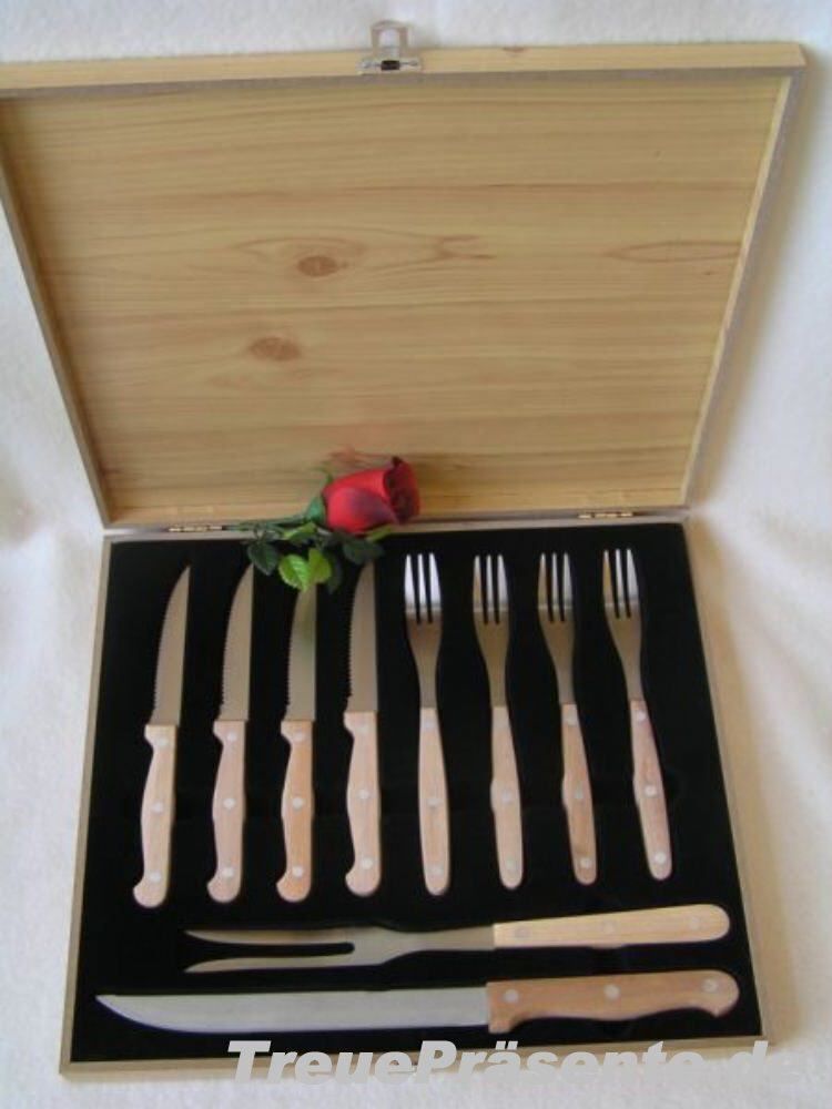 Steakmesser-Set in Holzkassette