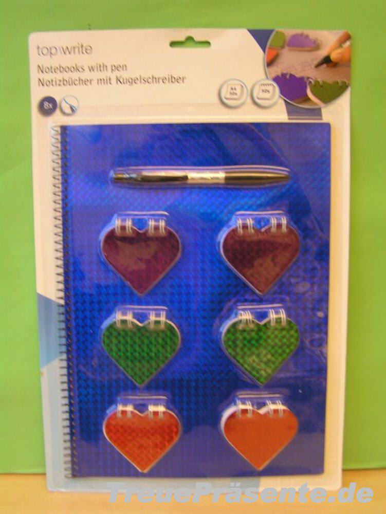 Notizbücherset Herzen