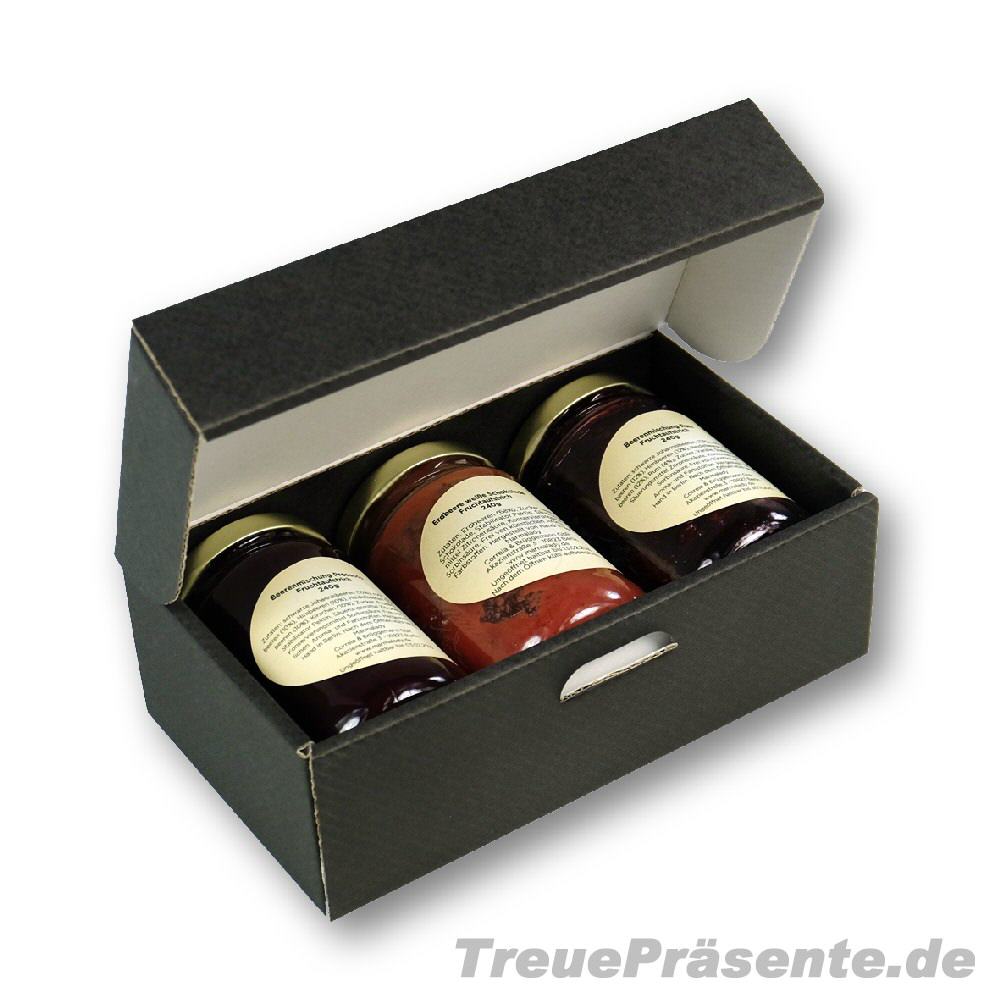 Geschenkverpackung Marmeladengläser 3er-Set