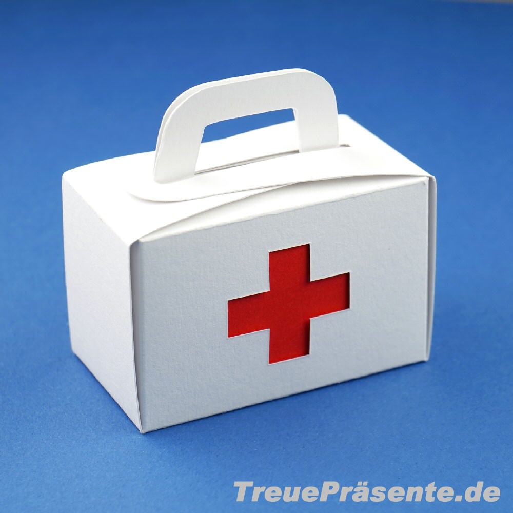 Geschenkverpackung Arztkoffer mit Ausstanzung Kreuz